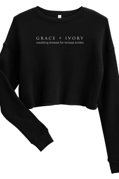 Grace + Ivory Logo Crop Sweatshirt