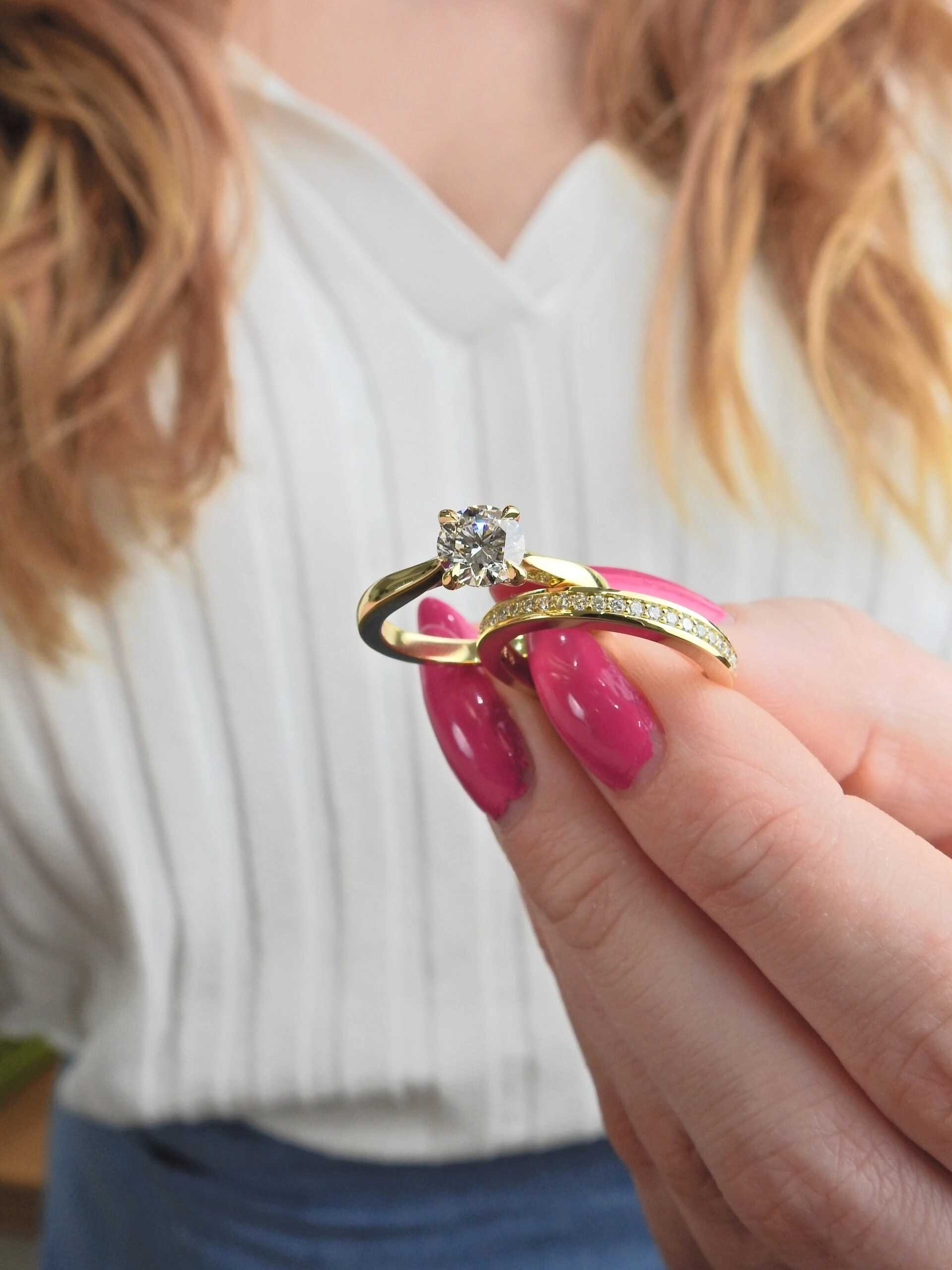 engagement ring and wedding band together ideas 