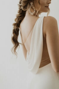One shoulder wedding dress