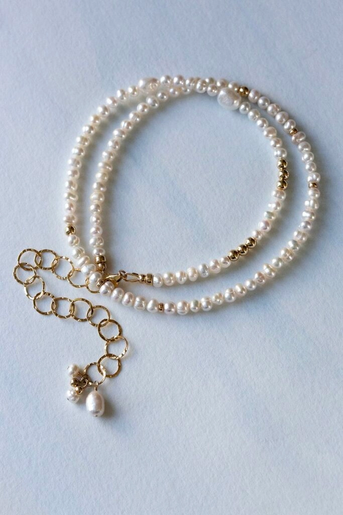 bridal bracelet necklace pearl