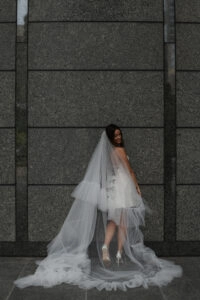 ruffle blusher veil dramatic veils for brides